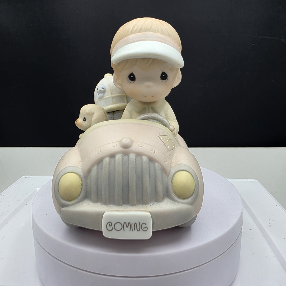 Vtg 1996 Precious Moments On My Way to a Perfect Day 5" Girl in Car Boxed 522872